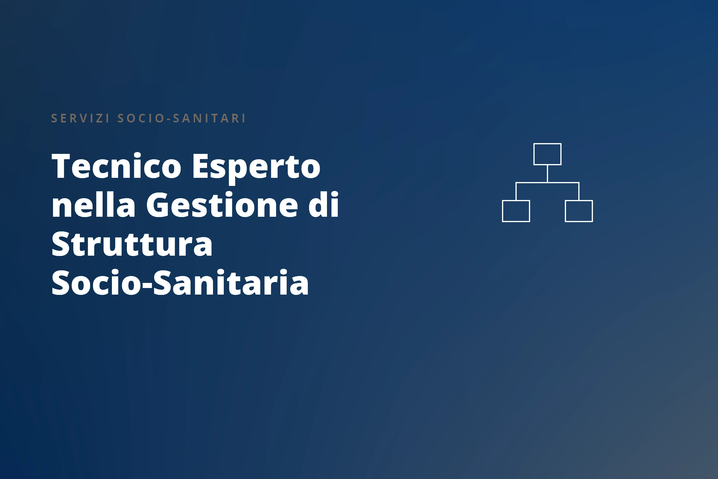 Copertina del corso Tecnico esperto nella gestione di struttura servizio sociale o socio-sanitario