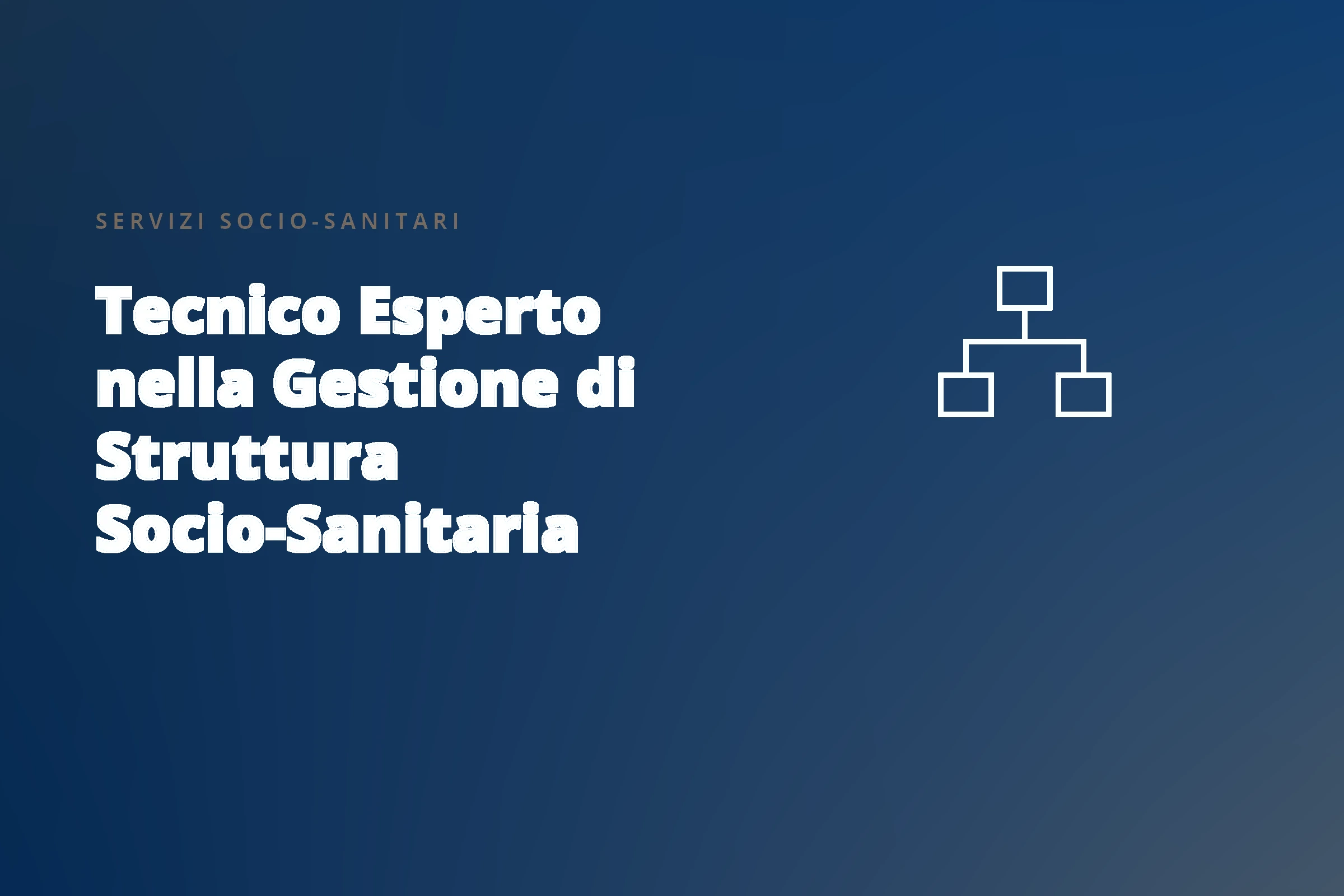 Copertina del corso Tecnico esperto nella gestione di struttura servizio sociale o socio-sanitario
